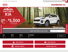 Tablet Screenshot of cranbrookkia.com